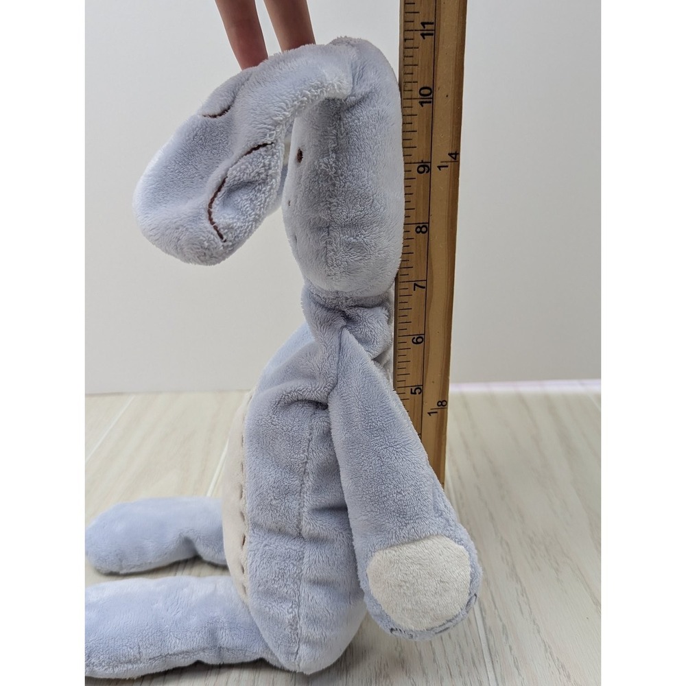 PBK Pottery Barn Kids Blue Cream Plush Bunny Rabbit Floppy Ears Stitched tummy - Picture 5 of 6